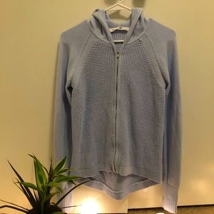 Athleta woven baby blue hoodie